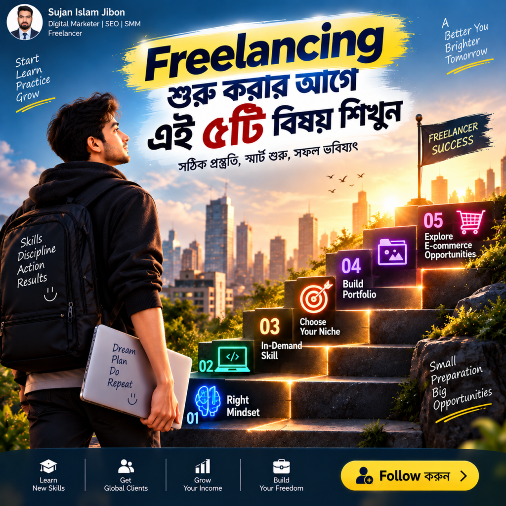Freelancing শুরু করার আগে ৫টি বিষয় শেখার গাইড